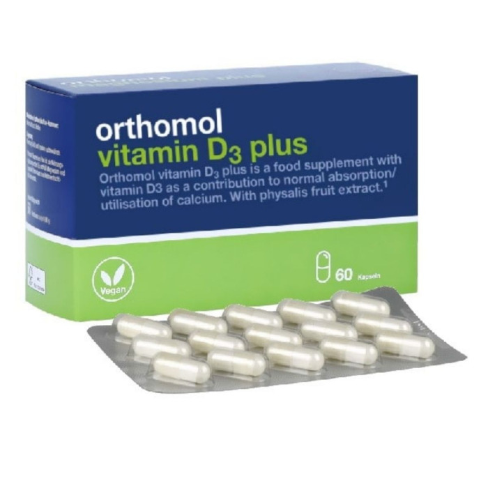 Витаминный Комплекс для Костного Скелета и Структуры Костей Orthomol Vitamin D3 Plus New