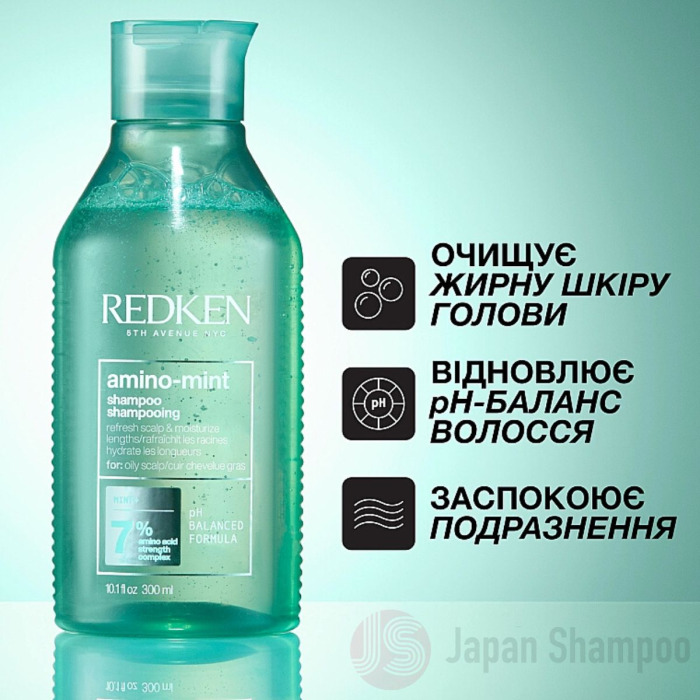 Шампунь для Контроля Жирности Кожи Головы с Экстрактом Мяты Redken Amino Mint Shampoo