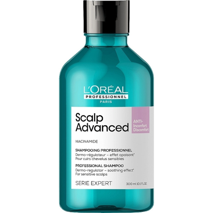 Профессиональный Дерморегулирующий Успокаивающий Шампунь для Чувствительной Кожи Головы L'oreal Professionnel Scalp Advanced Niacinamide Dermo-Regulator Shampoo