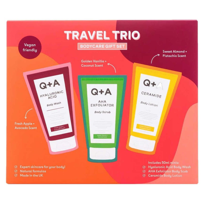 Подарочный Набор для Тела Q+A Travel Trio