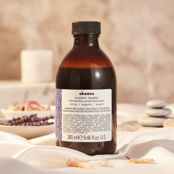 Шампунь для Натуральных и Окрашенных Волос (Серебряный) Davines Alchemic Shampoo