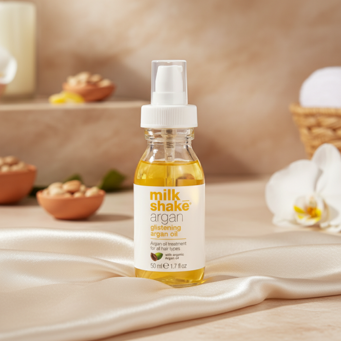 Аргановое Масло для Глубокого Восстановления и Блеска Волос Milk Shake Argan Glistening Argan Oil
