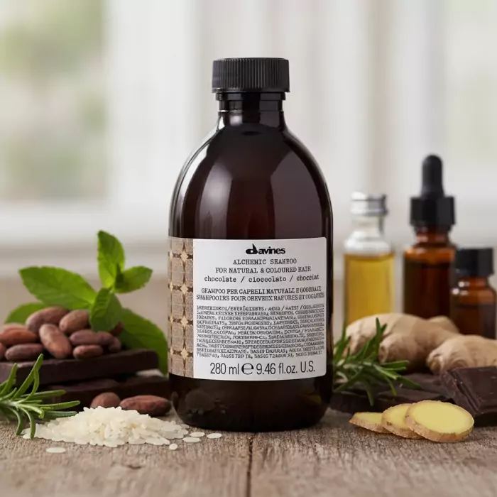 Шампунь для Натуральных и Окрашенных Волос (Шоколад) Davines Alchemic Shampoo for Natural and Coloured Hair Chocolate