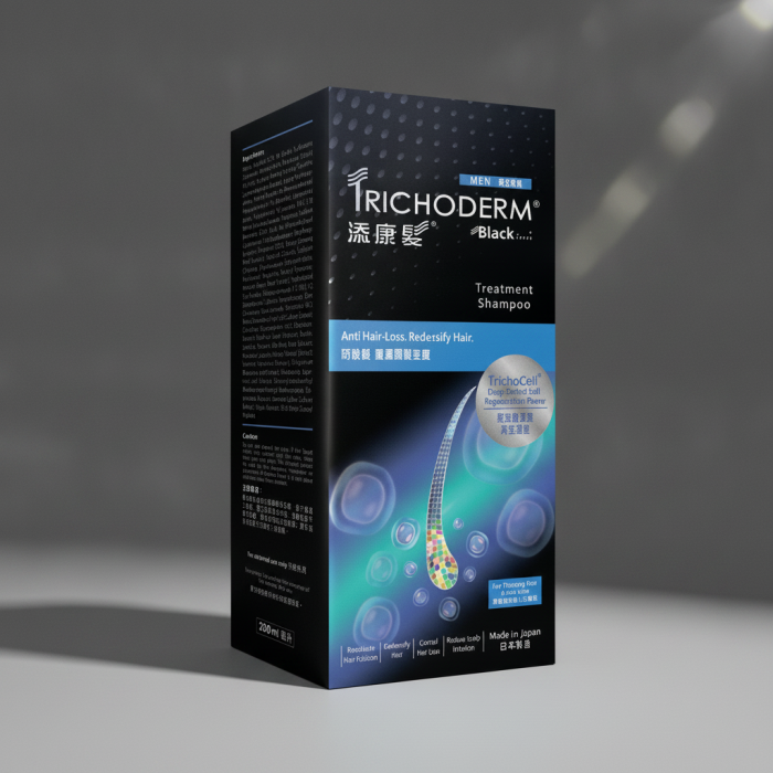Укрепляющий Шампунь для Мужчин Против Выпадения Волос Trichoderm Black Men Shampoo