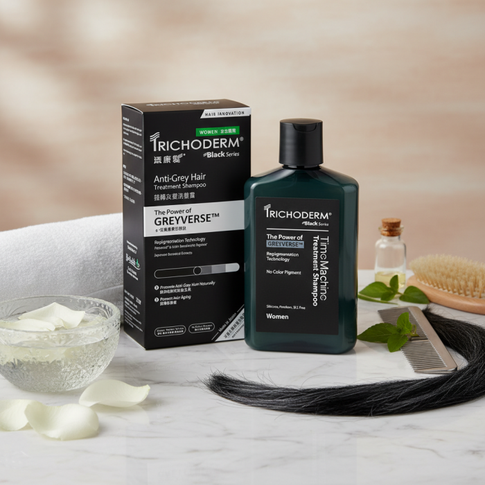 Шампунь Против Образования Седых Волос для Женщин Trichoderm Anti-Grey Hair Treatment Shampoo for Women