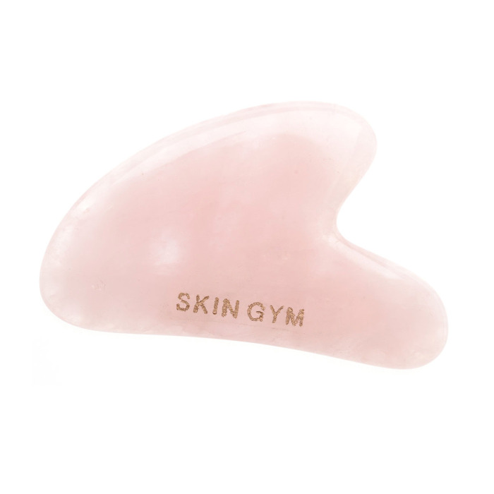 Скребок Гуаша из Розового Кварца в Форме Сердца Skin Gym Rose Quartz Crystal Sculpty Heart Gua Sha Tool