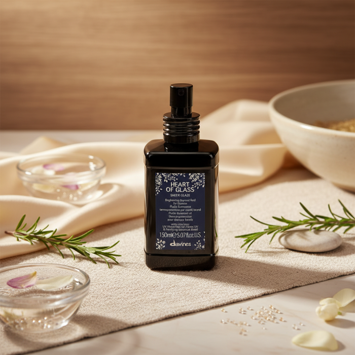 Термозащитный Флюид для Придания Блеска Волосам Оттенка Блонд Davines Heart of Glass Sheer Glaze