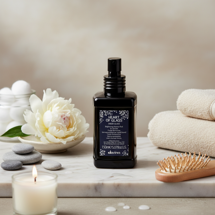 Термозащитный Флюид для Придания Блеска Волосам Оттенка Блонд Davines Heart of Glass Sheer Glaze