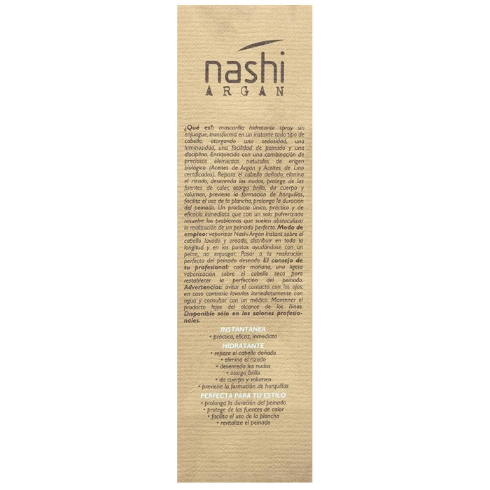 Несмываемая Маска-Спрей для Моментального Увлажнения Волос Nashi Argan Instant Hydrating Styling Mask