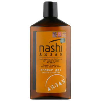 Гель для Душа Успокаивающий и Увлажняющий для Улучшения Загара Nashi Argan Shower Gel Bronze Extender