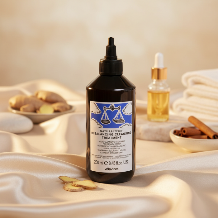 Очищающий Уход-Флюид для Волос и Кожи Головы Davines New Natural Tech Rebalancing Cleansing Treatment