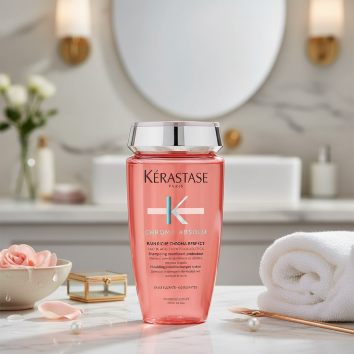 Шампунь-Ванна для Питания и Защиты Окрашенных Чувствительных Волос и Поврежденных Волос Kerastase Chroma Absolu Bain Riche Chroma Respect