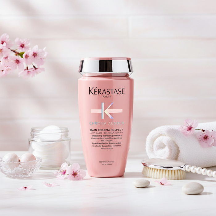 Шампунь-Ванна для Увлажнения и Защиты Окрашенных Чувствительных и Поврежденных Тонких Волос Kerastase Chroma Absolu Bain Chroma Respect