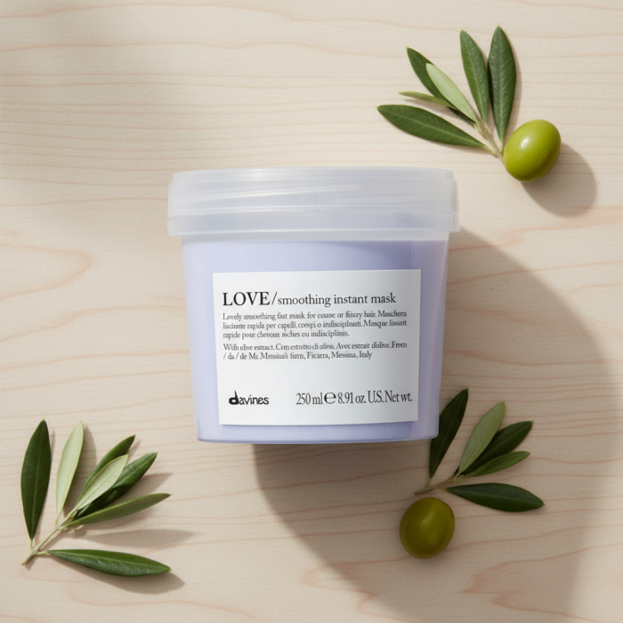 Маска для Разглаживания и Придания Мягкости Непослушным и Волнистым Волосам Davines Love Smoothing Instant Mask
