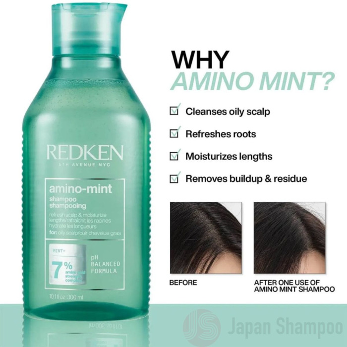Шампунь для Контроля Жирности Кожи Головы с Экстрактом Мяты Redken Amino Mint Shampoo