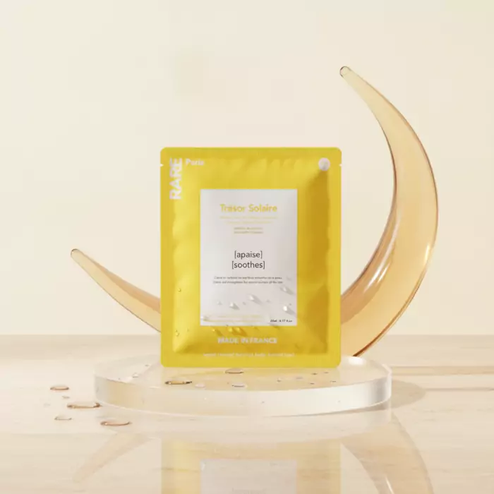 Успокаивающая Маска для Лица с Витамином Е и Экстрактом Арники RARE Paris Tresor Solaire Ecological Cellulose Facial Mask