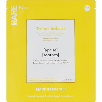 Успокаивающая Маска для Лица с Витамином Е и Экстрактом Арники RARE Paris Tresor Solaire Ecological Cellulose Facial Mask