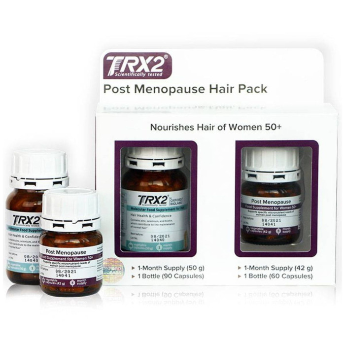 Набор Диетических Добавок Против Выпадения Волос у Женщин в Период Менопаузы Oxford Biolabs TRX2 Post Menopause Hair Pack