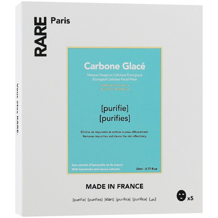 Очищающая Тканевая Маска Rare Paris Carbone Glacé Purifying Face Mask