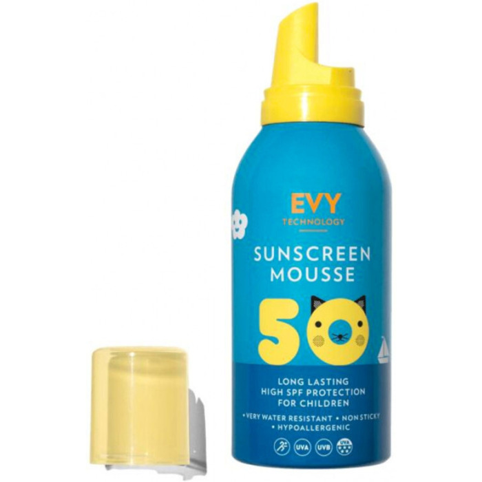 Солнцезащитный Мусс для Детей и Младенцев Evy Technology Sunscreen Mousse Kids Spf 50