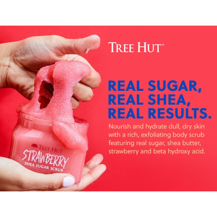 Сахарный Скраб для Тела с Ароматом Клубники Tree Hut Strawberry Sugar Scrub