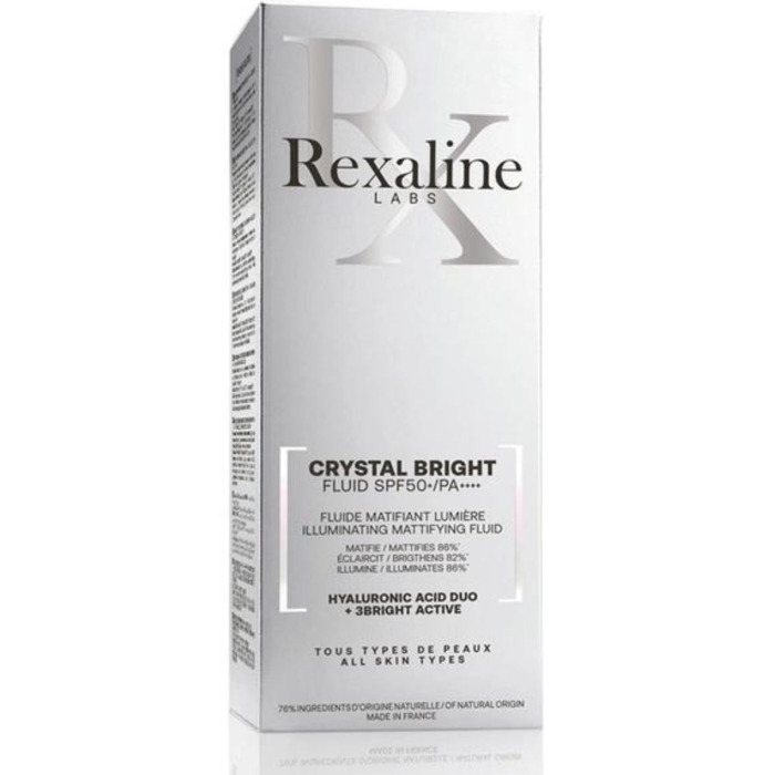 Флюид Защитный Матирующий для Сияния Кожи Rexaline Crystal Bright Illuminating Mattifying Fluid Spf50+