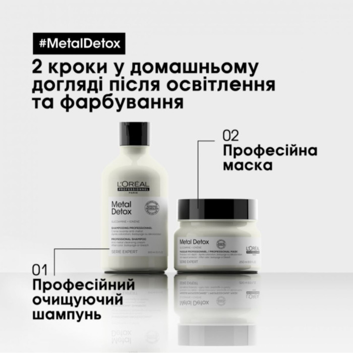 Маска для Предотвращения Металлических Накоплений в Волосах После Окрашивания и Осветления L'oreal Professionnel Expert Metal Detox Anti-Deposit Protector