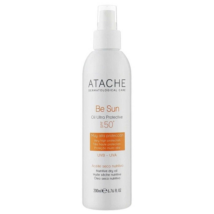Омолаживающее Солнцезащитное Сухое Масло для Тела ATACHE Be Sun Oil Ultra Protective SPF 50+