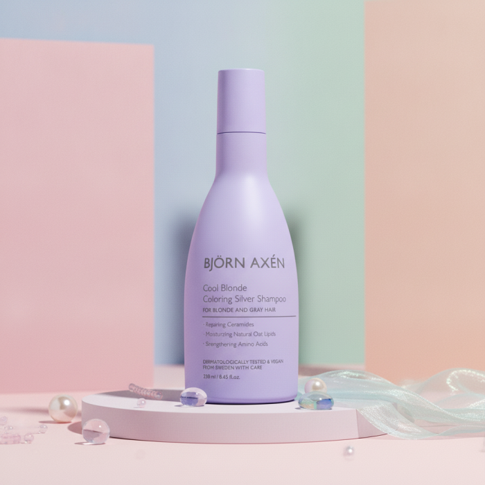 Шампунь для Нейтрализации Желтизны Волос BJÖRN AXÉN Cool Blonde Coloring Silver Shampoo