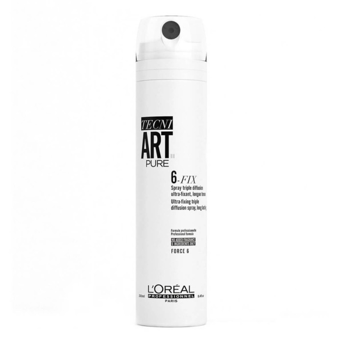 Фиксирующий Спрей без Запаха с Тройным Распылением L'oreal Professionnel Tecni.Art Pure 6-Fix Spray