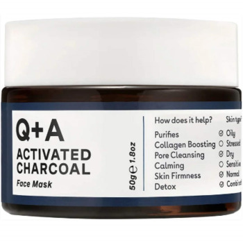 Маска для Лица «Детокс» с Активированным Углем Q+A Activated Charcoal Face Mask