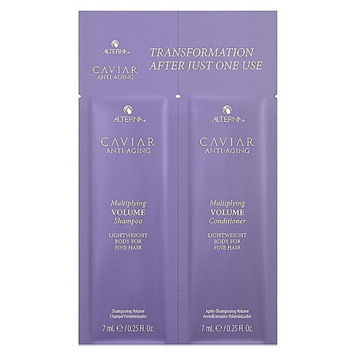 Набор Миниатюр для Волос для Придания Объема Alterna Caviar Anti-Aging Multiplying Volume Duo Packettess Shampoo + Conditioner