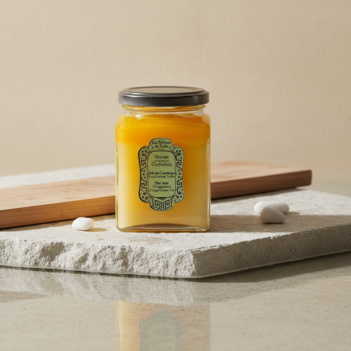 Солевой Скраб для Тела «Зеленый Чай с Имбирем» La Sultane de Saba Voyage Darjeeling Exfoliating Salts Ginger Green Tea