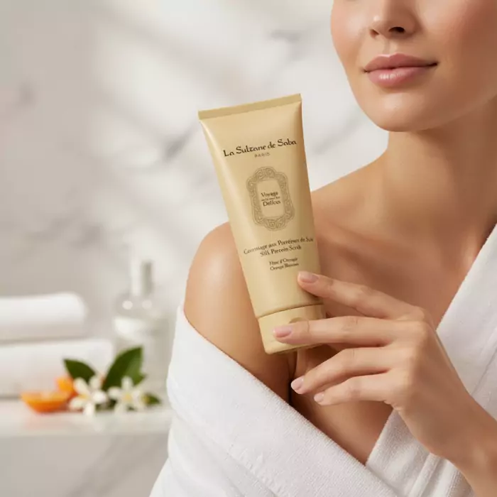 Скраб для Тела Шелковый «Цветы Апельсина» La Sultane de Saba Voyage Délices Silk Protein Scrub Orange Blossom