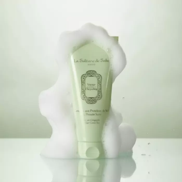 Скраб для Тела Шелковый «Зеленый Чай с Имбирем» La Sultane de Saba Voyage Darjeeling Silk Protein Scrub Ginger Green Tea