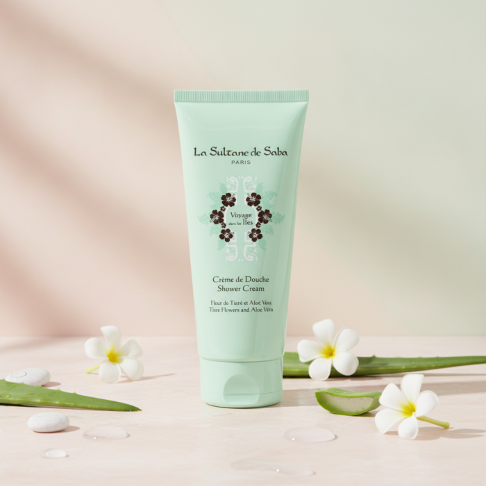 Крем-Гель для Душа с Алое и Цветами Тиаре La Sultane De Saba Voyage Iles Shower Cream Tiare Flowers and Aloe Vera