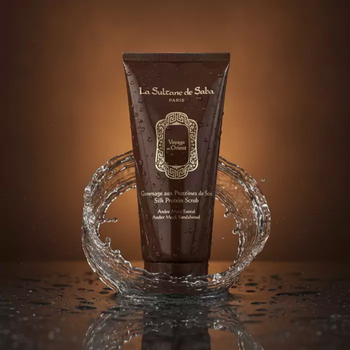 Скраб для Тела Шелковый «Амбра, Мускус и Сандал» La Sultane de Saba Voyage Orient Silk Protein Scrub Amber Musk Sandalwood 