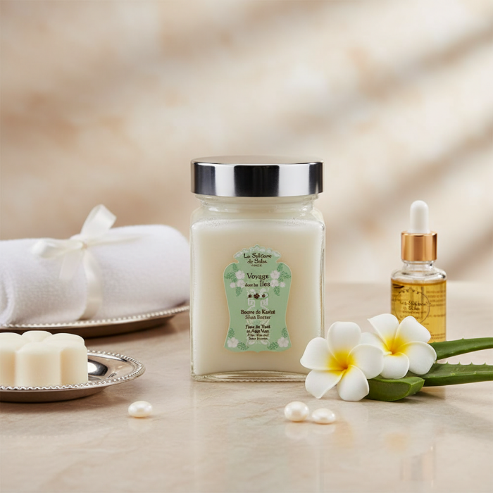 Масло Карите с Алоэ и Цветами Тиаре La Sultane de Saba Voyage Iles Shea Butter Aloe Vera and Tiare Flowers