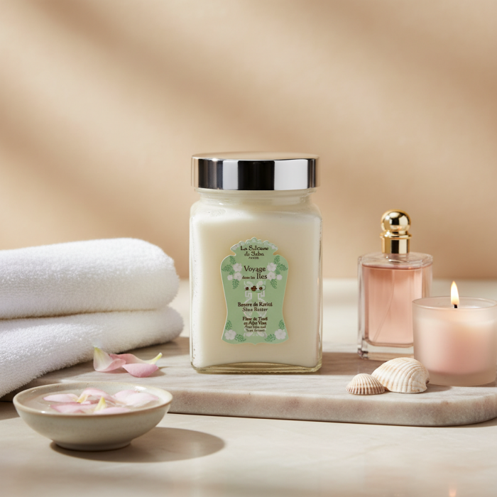 Масло Карите с Алоэ и Цветами Тиаре La Sultane de Saba Voyage Iles Shea Butter Aloe Vera and Tiare Flowers