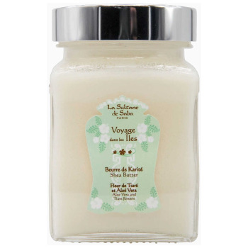 Масло Карите с Алоэ и Цветами Тиаре La Sultane de Saba Voyage Iles Shea Butter Aloe Vera and Tiare Flowers Масло Карите с Алоэ и Цветами Тиаре La Sultane de Saba Voyage Iles Shea Butter Aloe Vera and Tiare Flowers