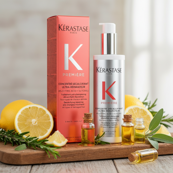 Декальцинирующий Прешампунь-Уход для Восстановления Всех Типов Поврежденных Волос Kerastase Premiere Concentre Decalcifiant Ultra-Reparateur