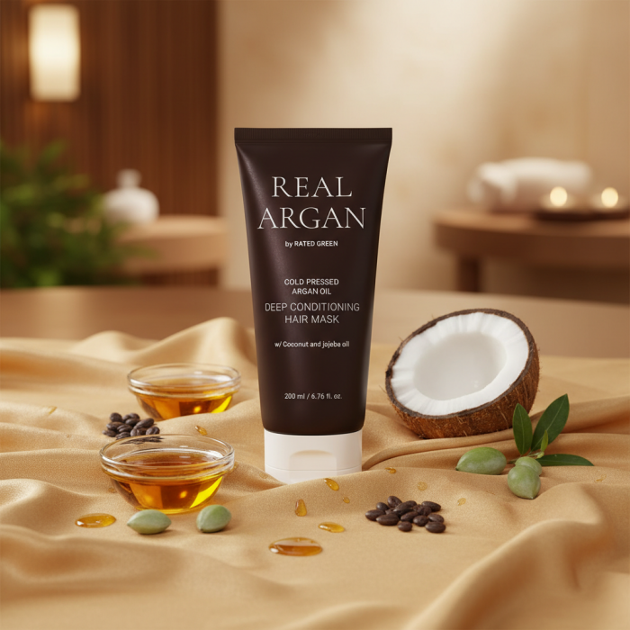 Глубоко Кондиционирующая Маска с Аргановым Маслом Rated Green Real Argan Deep Conditioning Hair