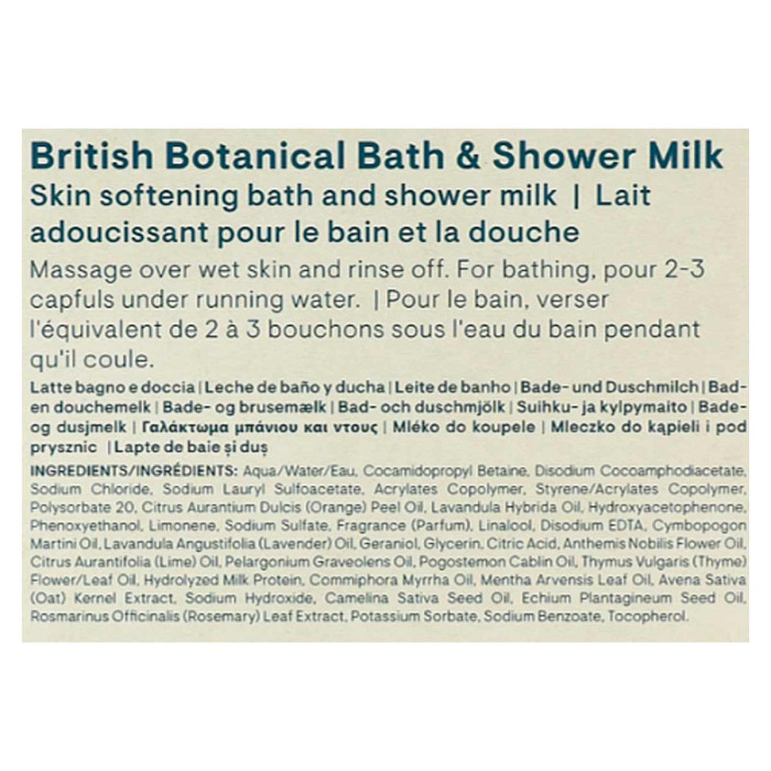 Молочко для Ванны и Душа «Английский сад» Elemis British Botanical Bath & Shower Milk