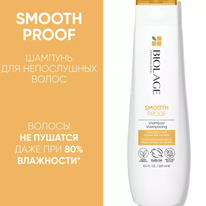 Шампунь для Разглаживания Волос BIOLAGE Professional Smoothproof Shampoo
