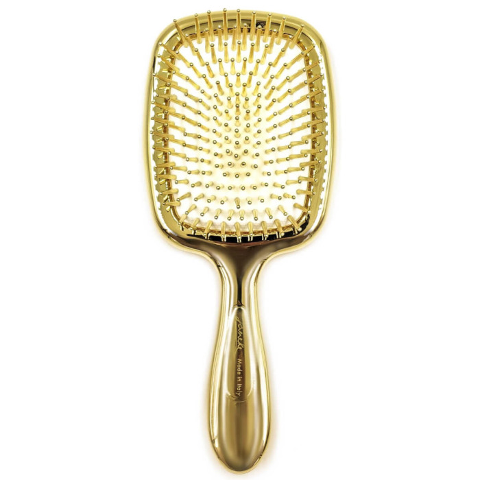 Расческа для Волос с Зеркалом (Золото) Janeke Hairbrush With Mirror Gold