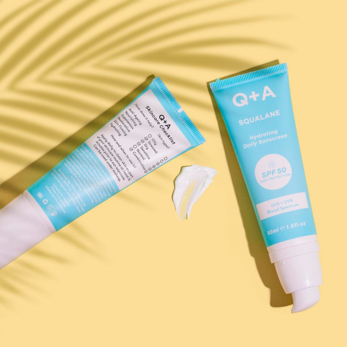 Увлажняющий Солнцезащитный Крем для Лица Q+A Squalane Hydrating Daily Sunscreen SPF 50