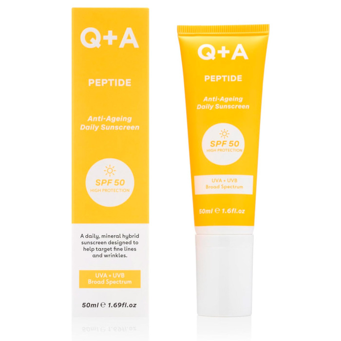 Антивозрастной Солнцезащитный Крем для Лица Q+A Peptide Anti-Ageing Daily Sunscreen