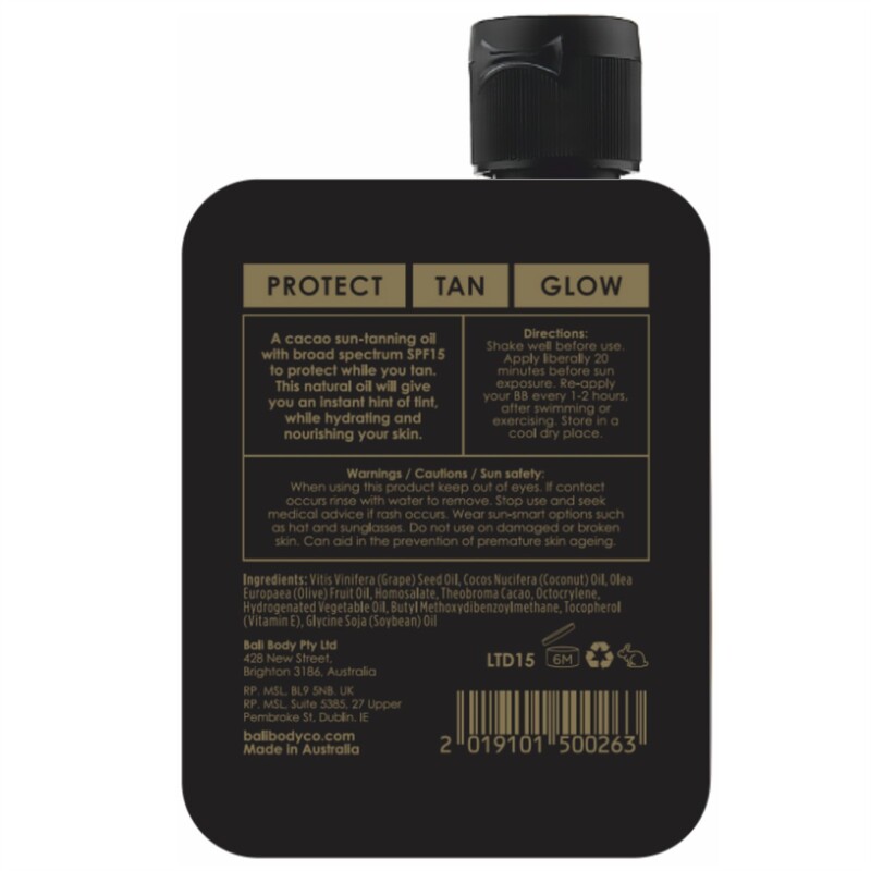 Масло для Загара Bali Body Cacao Tanning Oil SPF15