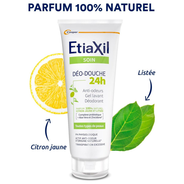 Гель-Дезодорант для Душа с Пробиотиком Цитрусовый Etiaxil Care Deo-Douche Protection 24h Deodorant Shower Gel Citrus Tube