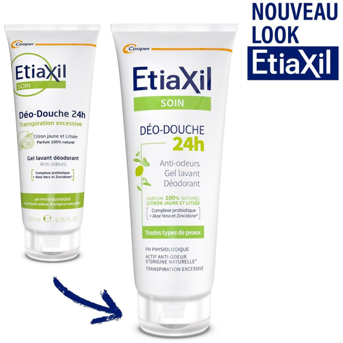 Гель-Дезодорант для Душа с Пробиотиком Цитрусовый Etiaxil Care Deo-Douche Protection 24h Deodorant Shower Gel Citrus Tube